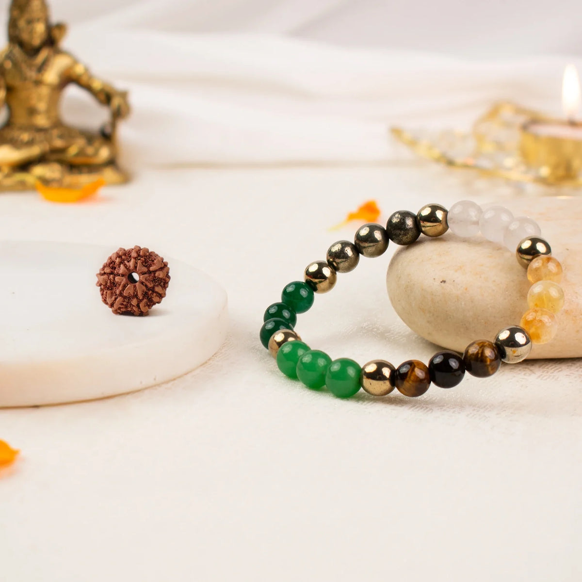 Dhan Yog Bracelet with 7 Mukhi Rudraksha