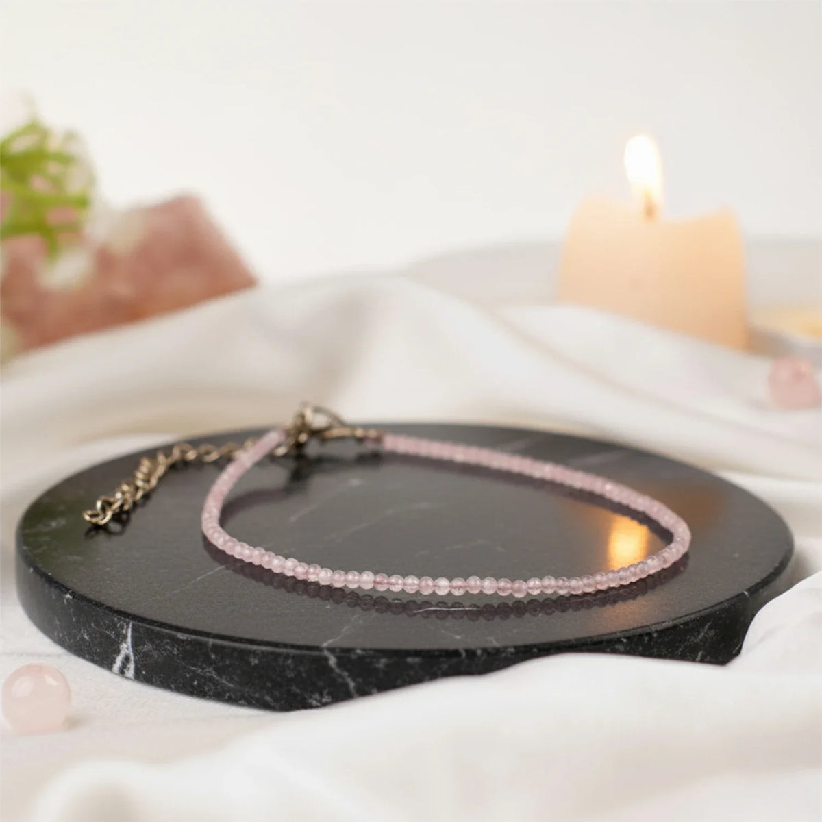 Rose Quartz Anklet