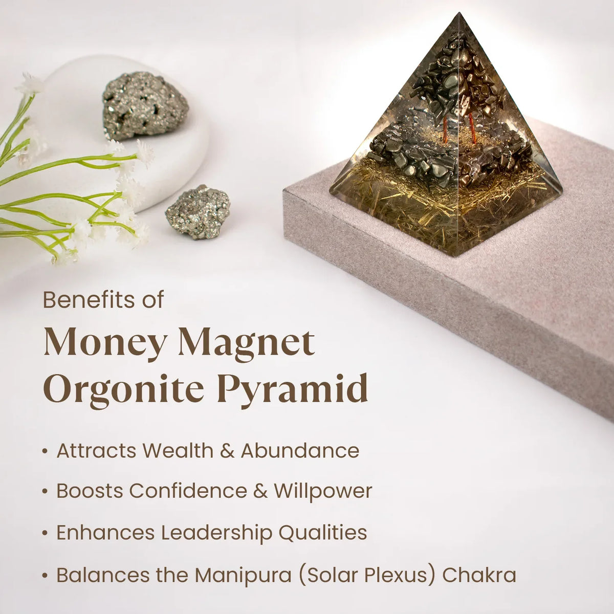 Pyrite Money Magnet Pyramid
