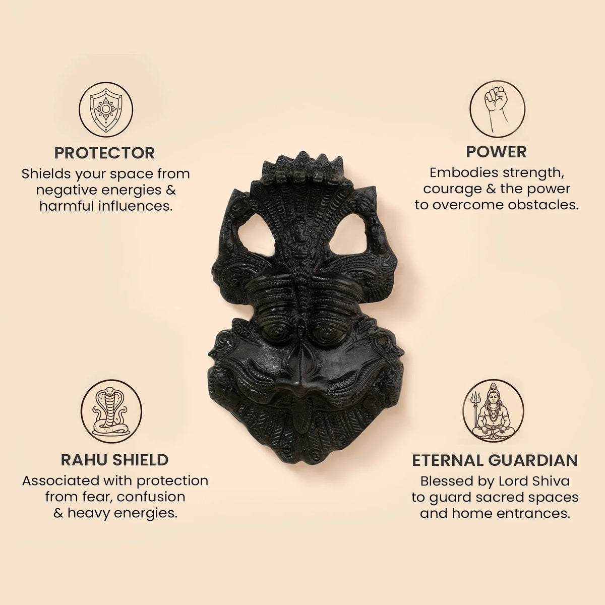 Kirtimukha Black Tourmaline Protection Kavach