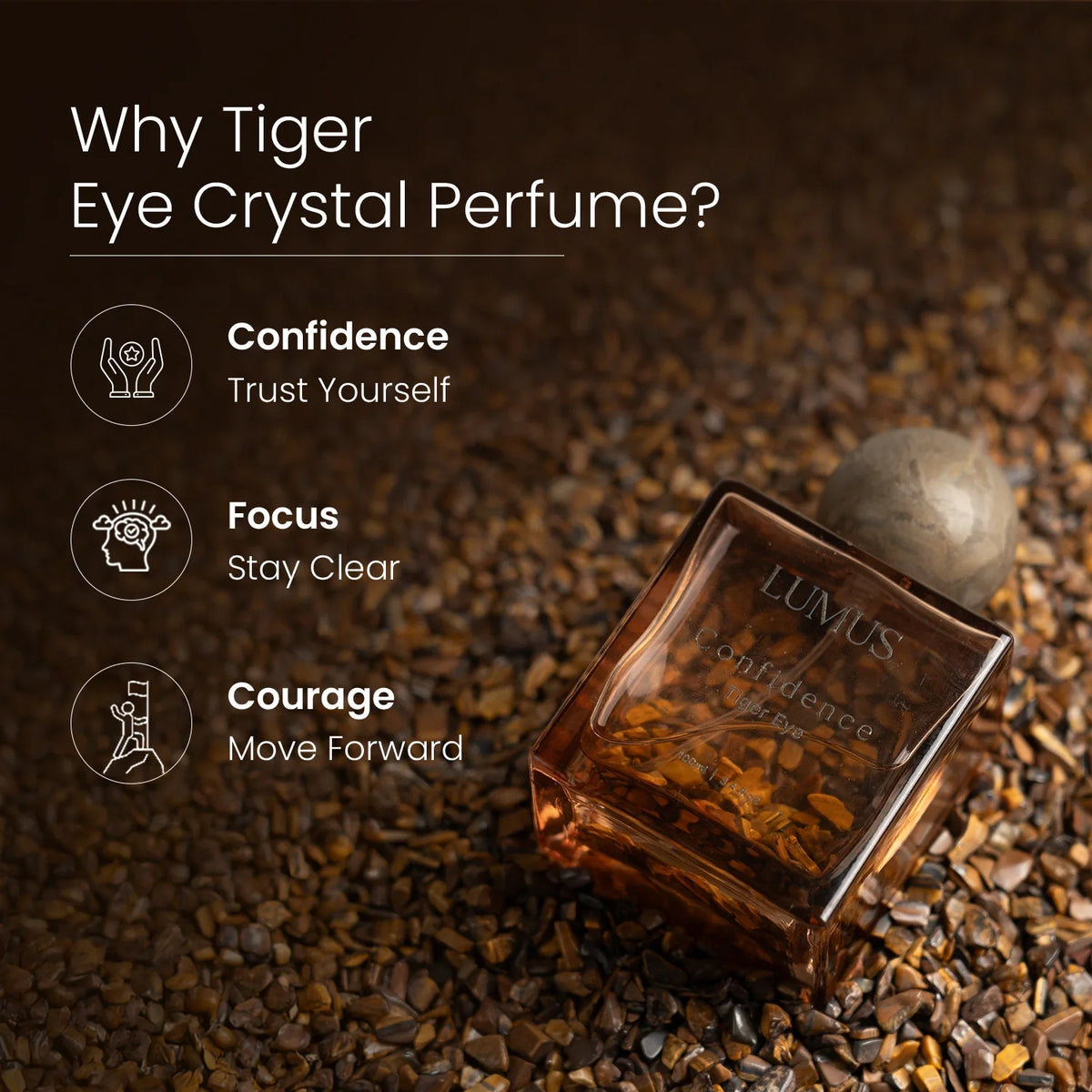 Tiger Eye Crystal Perfume by LUMUS