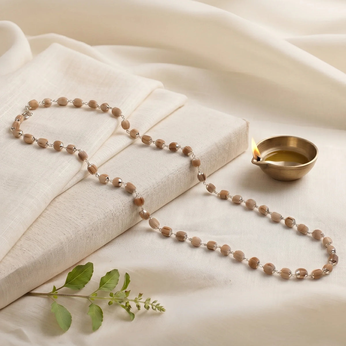 Tulsi Mala Silver Plated