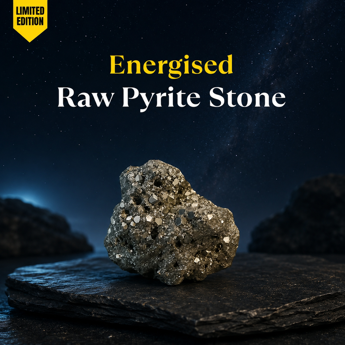Energised Raw Pyrite Stone - 10x Stronger