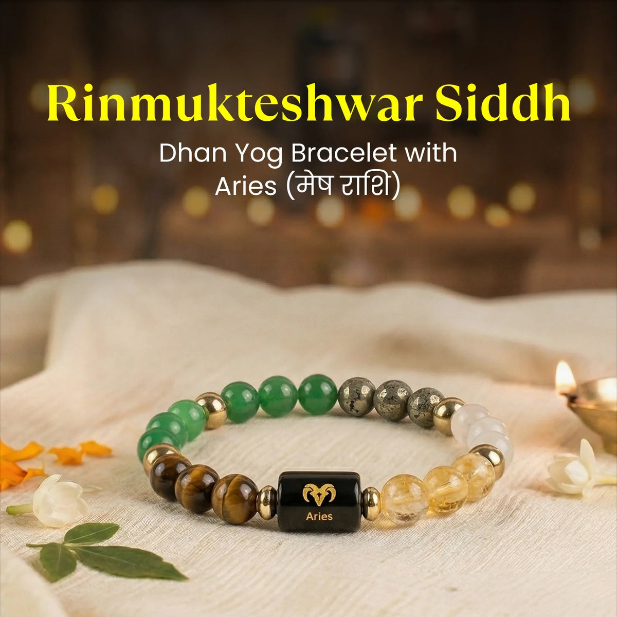 Rinmukteshwar Siddh Dhan Yog Bracelet with Zodiac Charm