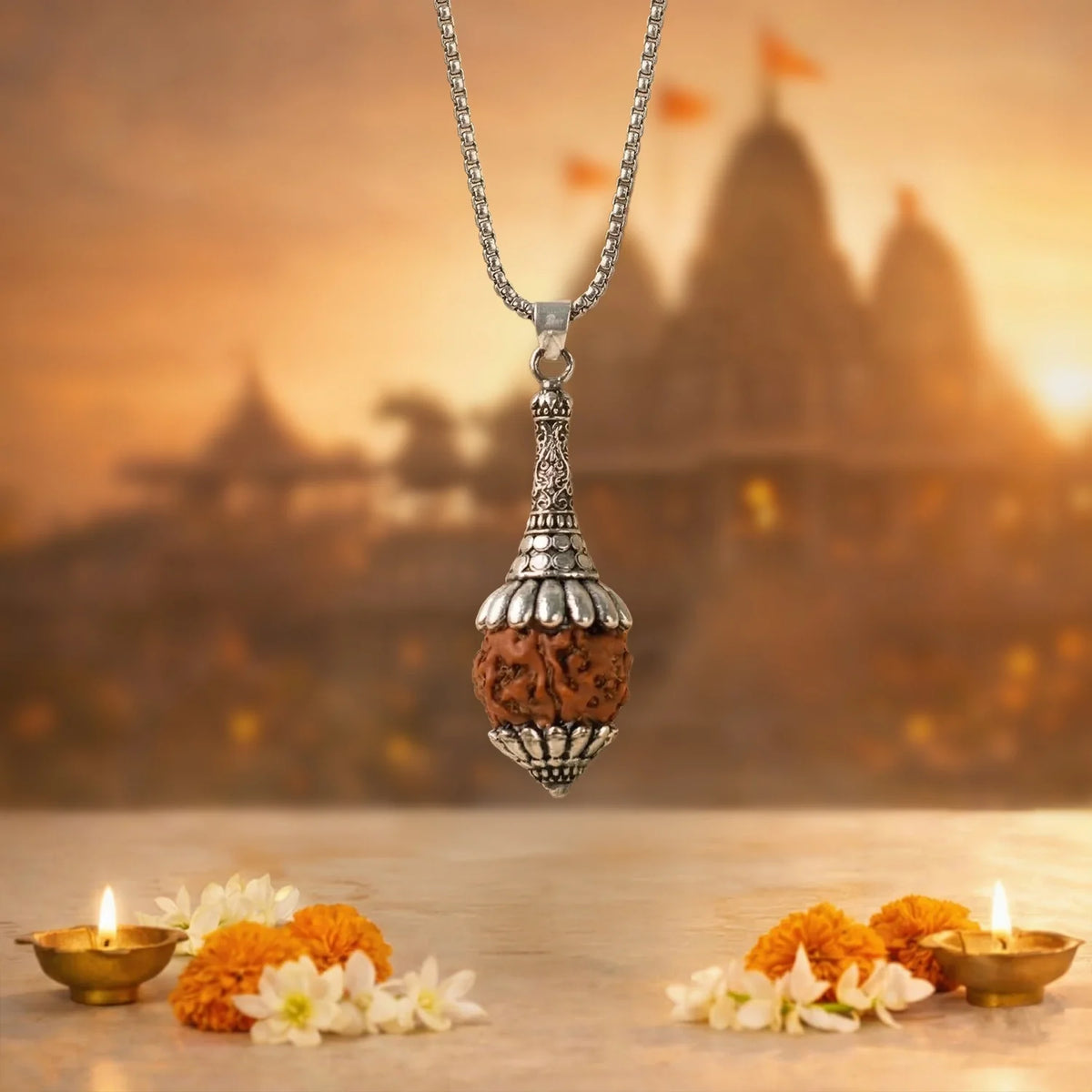 Siddh Rudraksha Hanuman Gada Pendant