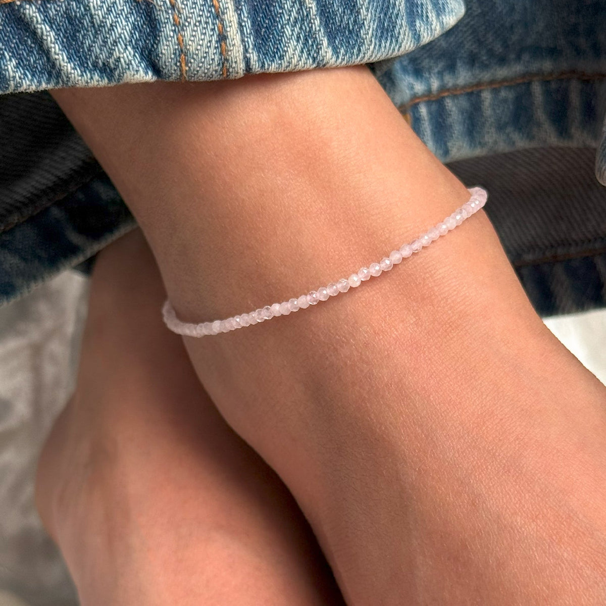 Rose Quartz Anklet