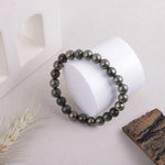 Natural Pyrite bracelet on display, Divymukhi wealth stone